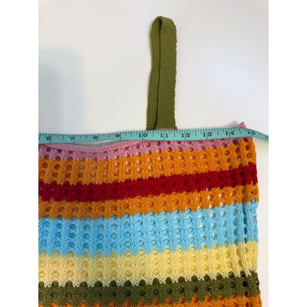 Y2K Rainbow Crochet Cover Up Dres - Picture 4 of 6